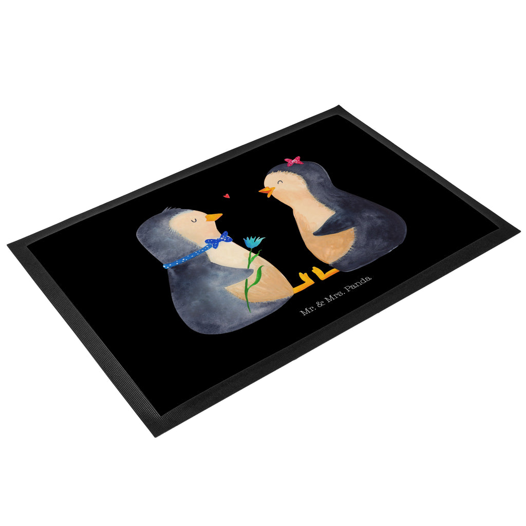 Fußmatte Pinguin Pärchen Türvorleger, Schmutzmatte, Fußabtreter, Matte, Schmutzfänger, Fußabstreifer, Schmutzfangmatte, Türmatte, Motivfußmatte, Haustürmatte, Vorleger, Pinguin, Pinguine, Liebe, Liebespaar, Liebesbeweis, Liebesgeschenk, Verlobung, Jahrestag, Hochzeitstag, Hochzeit, Hochzeitsgeschenk, große Liebe, Traumpaar