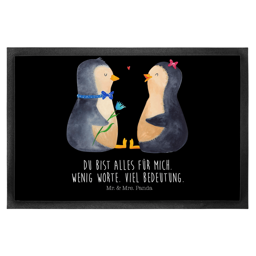 Fußmatte Pinguin Pärchen Türvorleger, Schmutzmatte, Fußabtreter, Matte, Schmutzfänger, Fußabstreifer, Schmutzfangmatte, Türmatte, Motivfußmatte, Haustürmatte, Vorleger, Pinguin, Pinguine, Liebe, Liebespaar, Liebesbeweis, Liebesgeschenk, Verlobung, Jahrestag, Hochzeitstag, Hochzeit, Hochzeitsgeschenk, große Liebe, Traumpaar