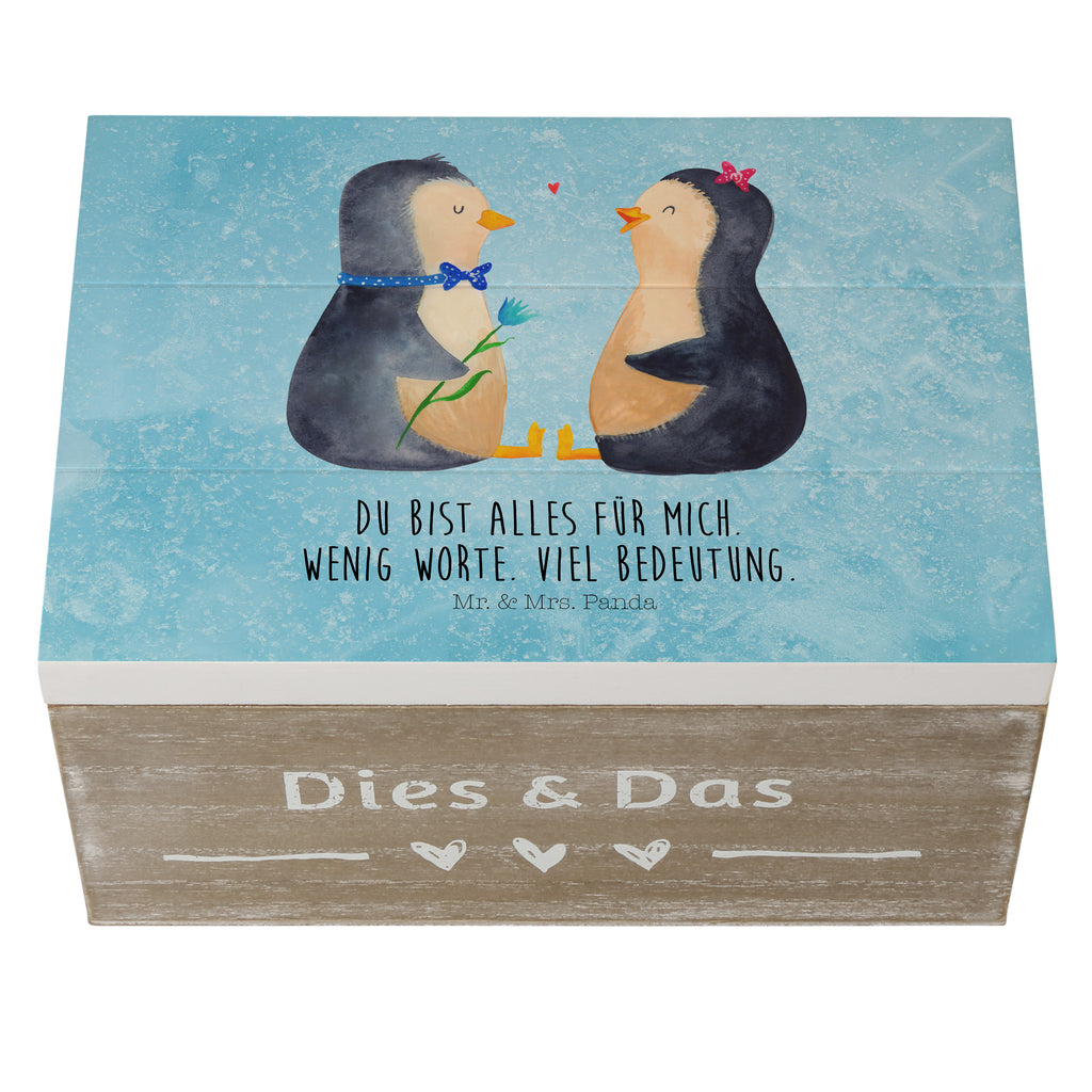 Holzkiste Pinguin Pärchen Holzkiste, Kiste, Schatzkiste, Truhe, Schatulle, XXL, Erinnerungsbox, Erinnerungskiste, Dekokiste, Aufbewahrungsbox, Pinguin, Pinguine, Liebe, Liebespaar, Liebesbeweis, Liebesgeschenk, Verlobung, Jahrestag, Hochzeitstag, Hochzeit, Hochzeitsgeschenk, große Liebe, Traumpaar