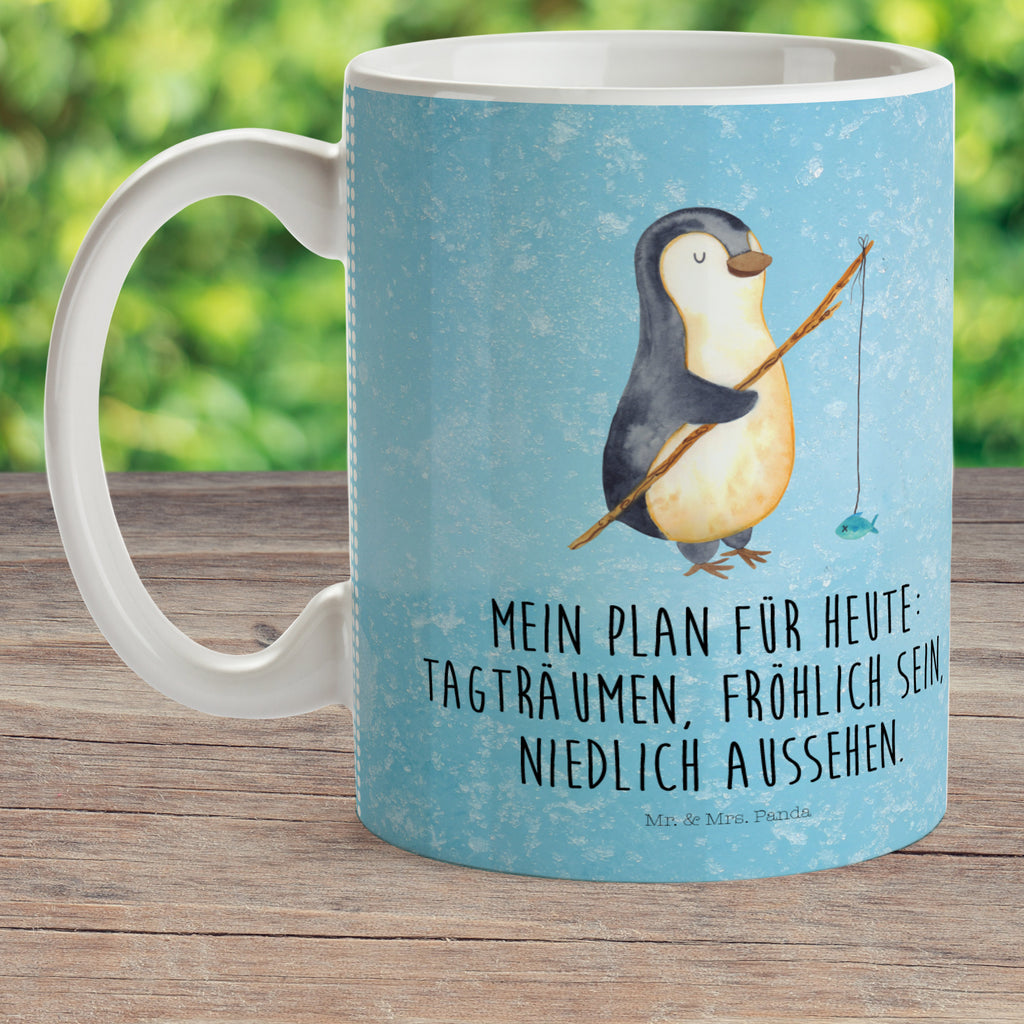 Kindertasse Pinguin Angler Kunststoff Tasse, Kindergarten, Tasse, Trinkbecher, Camping Becher, Kaffeetasse, Kunststoffbecher, Kindergartenbecher, Outdoorgeschirr, Kunststoffgeschirr, Reisebecher, Reisetasse, Kinderbecher, Pinguin, Pinguine, Angeln, Angler, Tagträume, Hobby, Plan, Planer, Tagesplan, Neustart, Motivation, Geschenk, Freundinnen, Geschenkidee, Urlaub, Wochenende