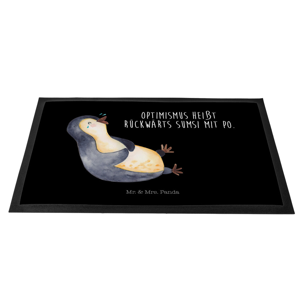 Fußmatte Pinguin lachend Pinguin, Pinguine, lustiger Spruch, Optimismus, Fröhlich, Lachen, Humor, Fröhlichkeit Türvorleger, Schmutzmatte, Fußabtreter, Matte, Schmutzfänger, Fußabstreifer, Schmutzfangmatte, Türmatte, Motivfußmatte,  Haustürmatte, Vorleger  Pinguin
