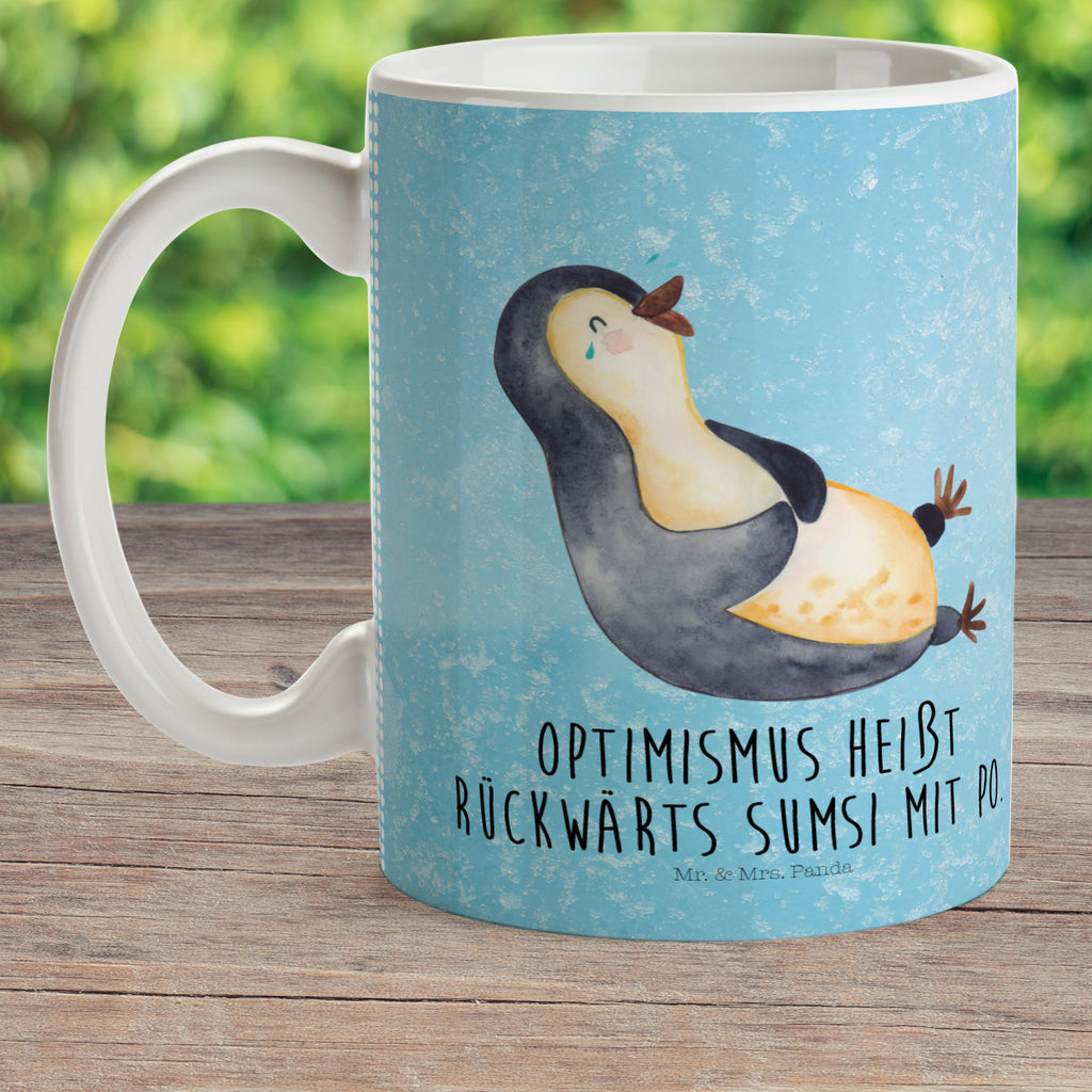 Kindertasse Pinguin lachend Kunststoff Tasse, Kindergarten, Tasse, Trinkbecher, Camping Becher, Kaffeetasse, Kunststoffbecher, Kindergartenbecher, Outdoorgeschirr, Kunststoffgeschirr, Reisebecher, Reisetasse, Kinderbecher, Pinguin, Pinguine, lustiger Spruch, Optimismus, Fröhlich, Lachen, Humor, Fröhlichkeit