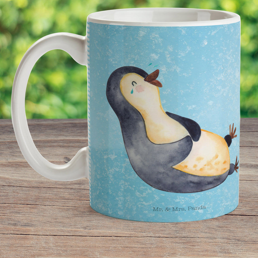 Kindertasse Pinguin lachend Kunststoff Tasse, Kindergarten, Tasse, Trinkbecher, Camping Becher, Kaffeetasse, Kunststoffbecher, Kindergartenbecher, Outdoorgeschirr, Kunststoffgeschirr, Reisebecher, Reisetasse, Kinderbecher, Pinguin, Pinguine, lustiger Spruch, Optimismus, Fröhlich, Lachen, Humor, Fröhlichkeit