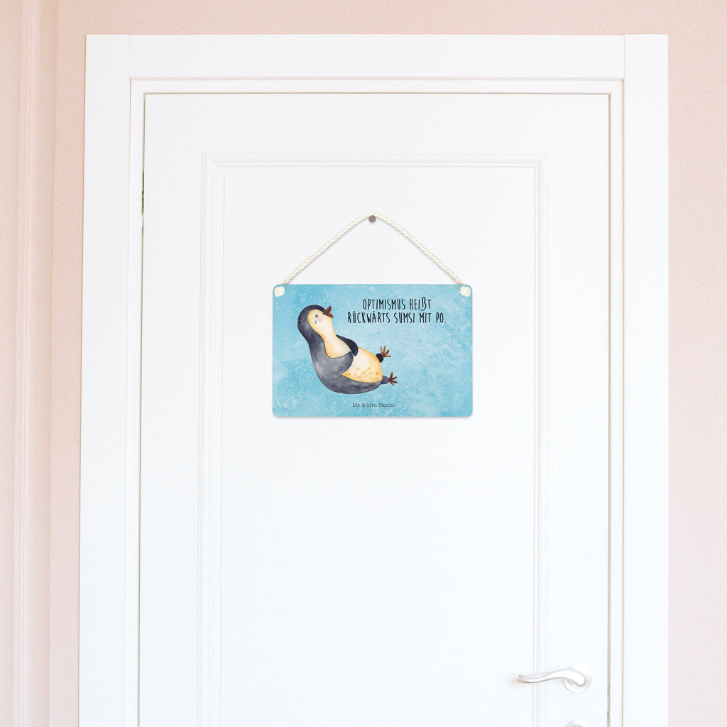 Deko Schild Pinguin lachend Dekoschild, Deko Schild, Schild, Tür Schild, Türschild, Holzschild, Wandschild, Wanddeko, Pinguin, Pinguine, lustiger Spruch, Optimismus, Fröhlich, Lachen, Humor, Fröhlichkeit