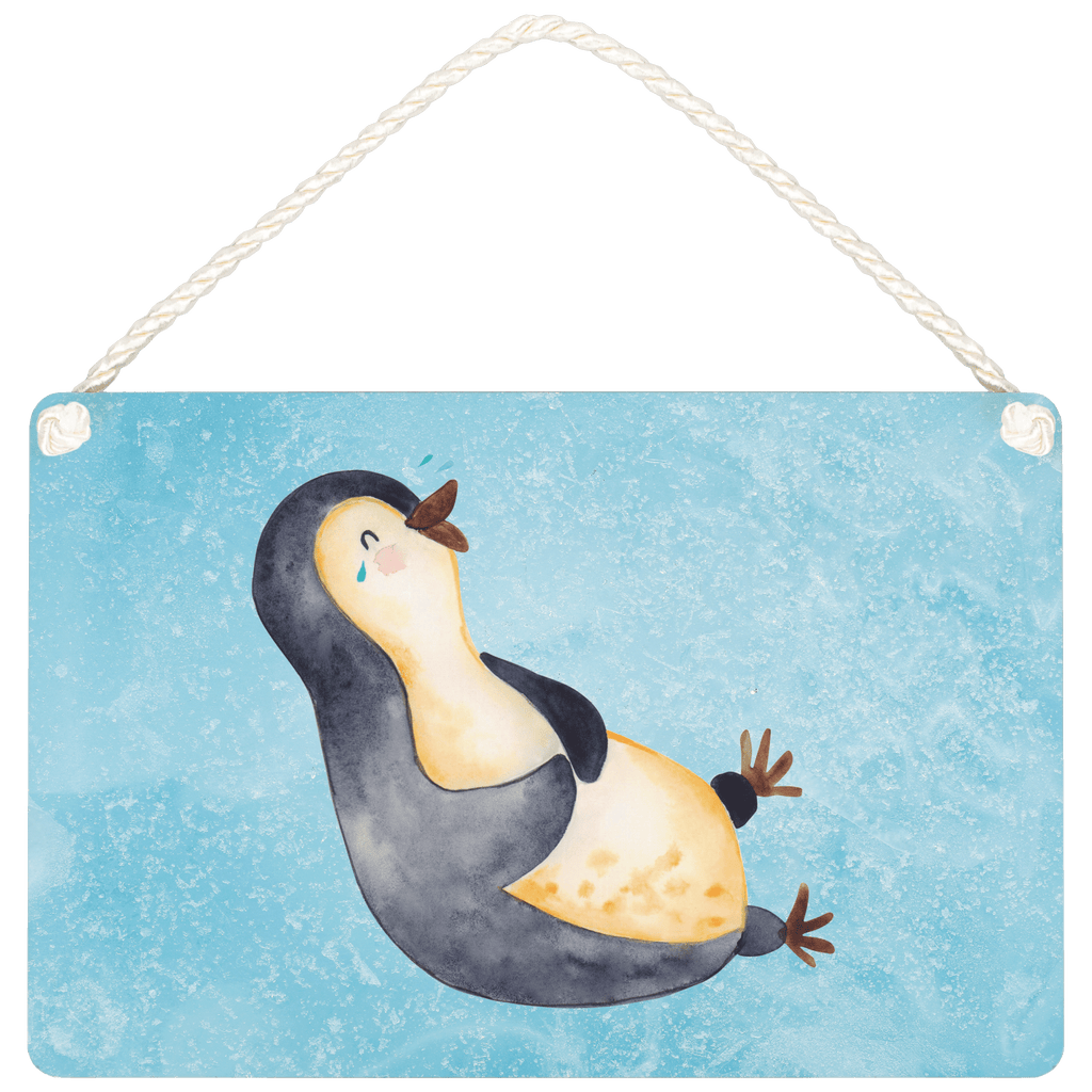 Deko Schild Pinguin lachend Dekoschild, Deko Schild, Schild, Tür Schild, Türschild, Holzschild, Wandschild, Wanddeko, Pinguin, Pinguine, lustiger Spruch, Optimismus, Fröhlich, Lachen, Humor, Fröhlichkeit