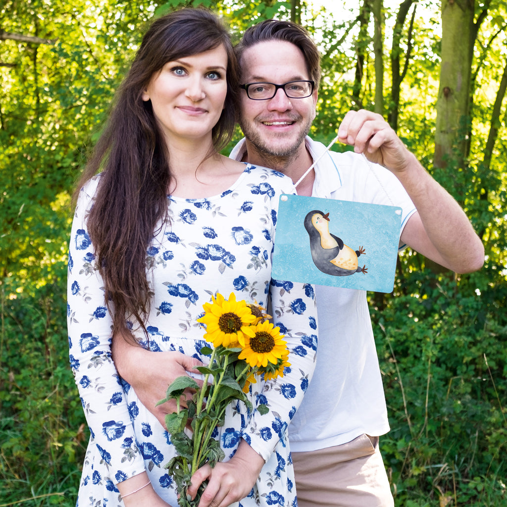 Deko Schild Pinguin lachend Dekoschild, Deko Schild, Schild, Tür Schild, Türschild, Holzschild, Wandschild, Wanddeko, Pinguin, Pinguine, lustiger Spruch, Optimismus, Fröhlich, Lachen, Humor, Fröhlichkeit