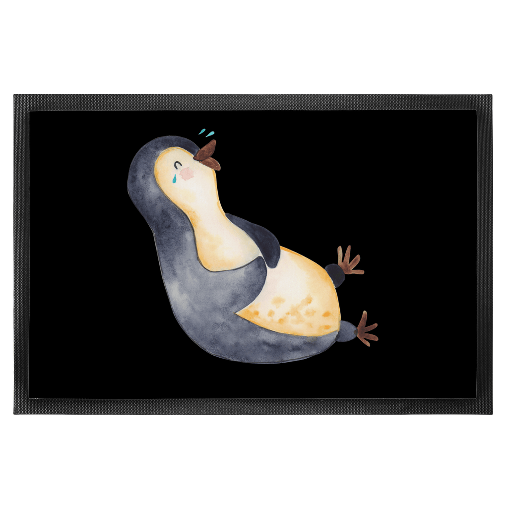Fußmatte Pinguin lachend Pinguin, Pinguine, lustiger Spruch, Optimismus, Fröhlich, Lachen, Humor, Fröhlichkeit Türvorleger, Schmutzmatte, Fußabtreter, Matte, Schmutzfänger, Fußabstreifer, Schmutzfangmatte, Türmatte, Motivfußmatte,  Haustürmatte, Vorleger  Pinguin