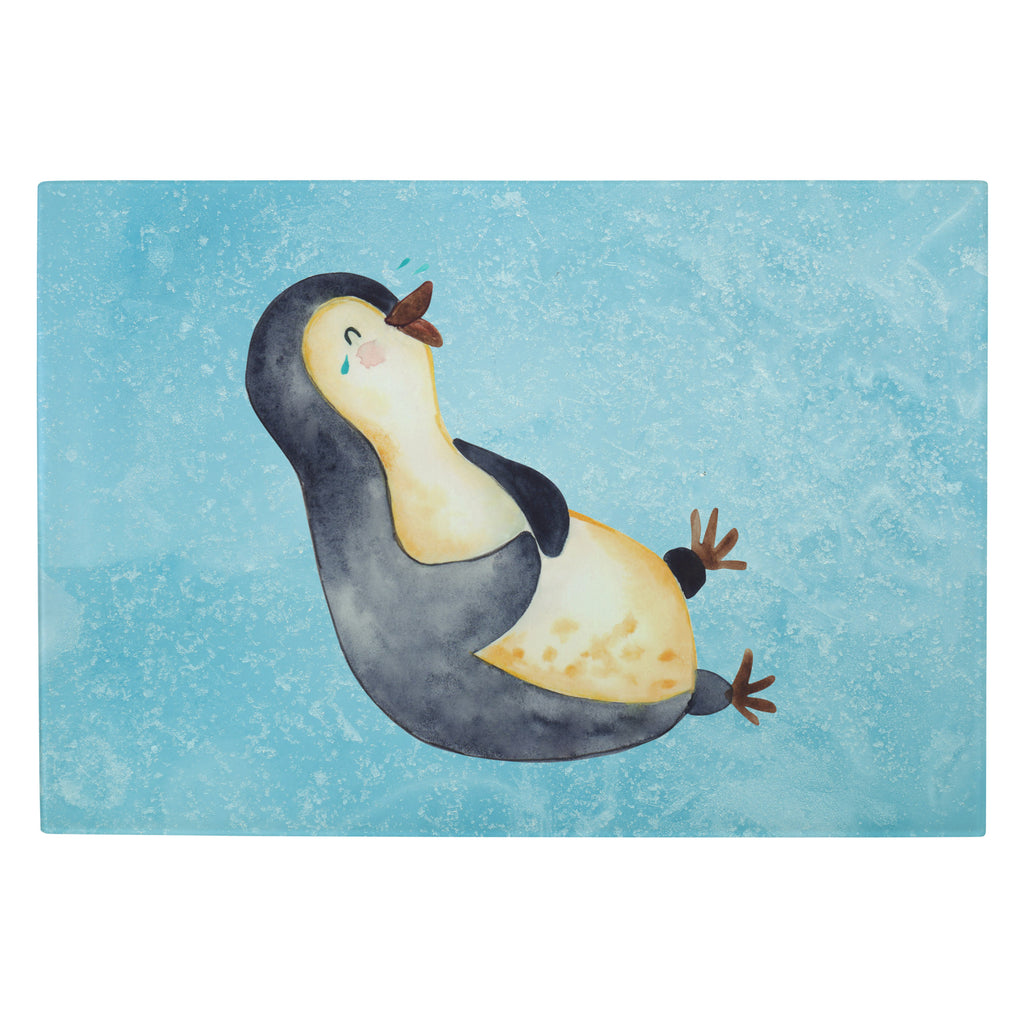 XL Glas Schneidbrett Pinguin lachend Glasschneidebrett, Schneidebrett, Frühstücksbrett, Küche, Pinguin, Pinguine, lustiger Spruch, Optimismus, Fröhlich, Lachen, Humor, Fröhlichkeit