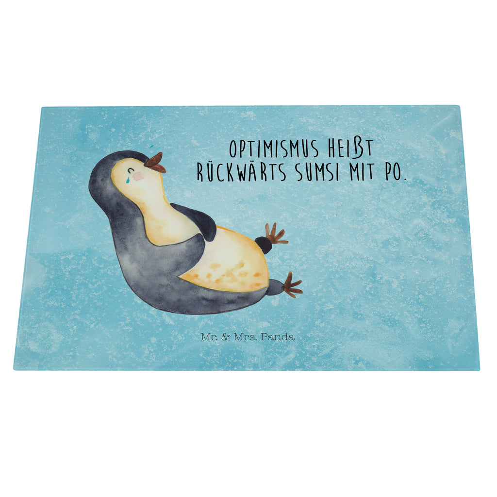 XL Glas Schneidbrett Pinguin lachend Glasschneidebrett, Schneidebrett, Frühstücksbrett, Küche, Pinguin, Pinguine, lustiger Spruch, Optimismus, Fröhlich, Lachen, Humor, Fröhlichkeit