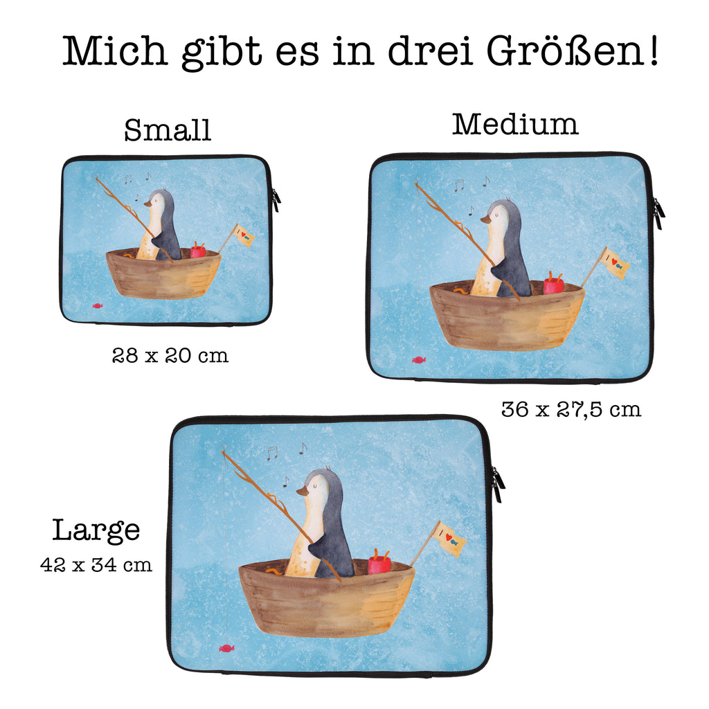 20 x 28 Notebook Tasche  Pinguin Angelboot Notebook Tasche, Laptop, Computertasche, Tasche, Pinguin, Pinguine, Angeln, Boot, Angelboot, Lebenslust, Leben, genießen, Motivation, Neustart, Neuanfang, Trennung, Scheidung, Geschenkidee Liebeskummer