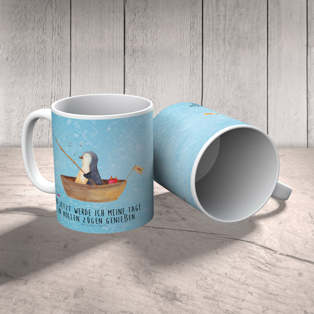 Kindertasse Pinguin Angelboot Kunststoff Tasse, Kindergarten, Tasse, Trinkbecher, Camping Becher, Kaffeetasse, Kunststoffbecher, Kindergartenbecher, Outdoorgeschirr, Kunststoffgeschirr, Reisebecher, Reisetasse, Kinderbecher, Pinguin, Pinguine, Angeln, Boot, Angelboot, Lebenslust, Leben, genießen, Motivation, Neustart, Neuanfang, Trennung, Scheidung, Geschenkidee Liebeskummer