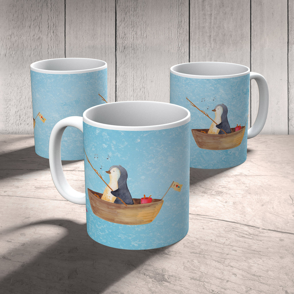 Kindertasse Pinguin Angelboot Kunststoff Tasse, Kindergarten, Tasse, Trinkbecher, Camping Becher, Kaffeetasse, Kunststoffbecher, Kindergartenbecher, Outdoorgeschirr, Kunststoffgeschirr, Reisebecher, Reisetasse, Kinderbecher, Pinguin, Pinguine, Angeln, Boot, Angelboot, Lebenslust, Leben, genießen, Motivation, Neustart, Neuanfang, Trennung, Scheidung, Geschenkidee Liebeskummer