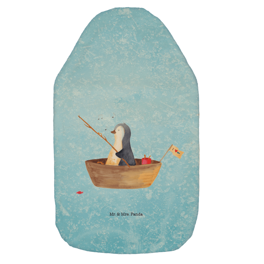 Wärmflasche Pinguin Angelboot Wärmekissen, Kinderwärmflasche, Körnerkissen, Wärmflaschenbezug, Wärmflasche mit Bezug, Pinguin, Pinguine, Angeln, Boot, Angelboot, Lebenslust, Leben, genießen, Motivation, Neustart, Neuanfang, Trennung, Scheidung, Geschenkidee Liebeskummer