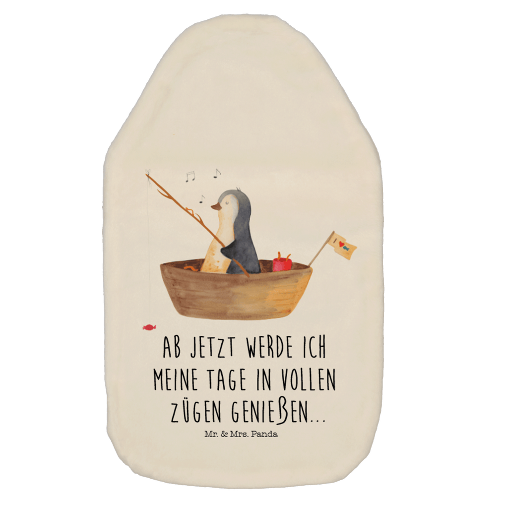 Wärmflasche Pinguin Angelboot Wärmekissen, Kinderwärmflasche, Körnerkissen, Wärmflaschenbezug, Wärmflasche mit Bezug, Pinguin, Pinguine, Angeln, Boot, Angelboot, Lebenslust, Leben, genießen, Motivation, Neustart, Neuanfang, Trennung, Scheidung, Geschenkidee Liebeskummer