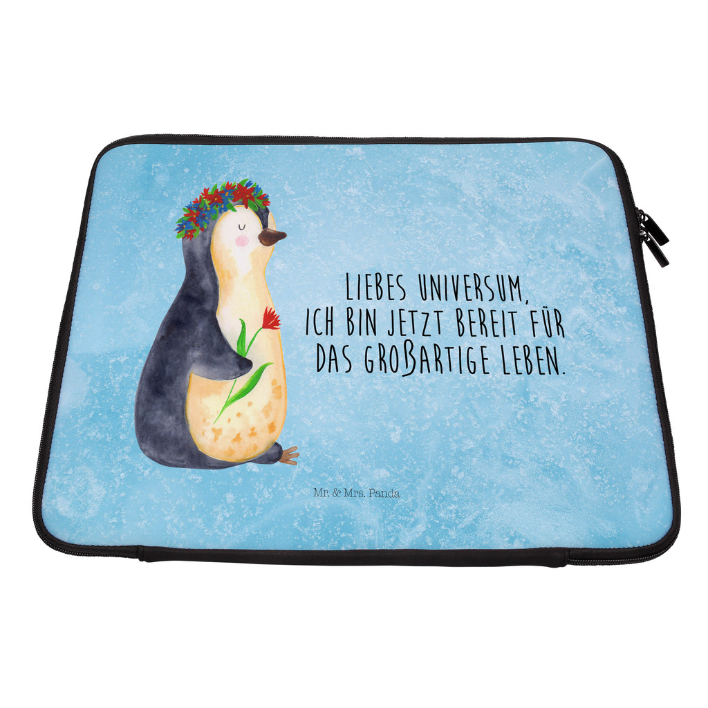 33 x 42 Notebook Tasche Pinguin Blumenkranz Notebook Tasche, Laptop, Computertasche, Tasche, Schutzhülle, Pinguin, Pinguine, Blumenkranz, Universum, Leben, Wünsche, Ziele, Lebensziele, Motivation, Lebenslust, Liebeskummer, Geschenkidee