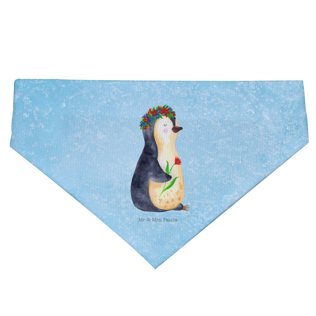 Hundehalstuch L Pinguin Blumenkranz Hundehalstuch, Halstuch, Hunde, Tuch, groß, große Hunde, Pinguin, Pinguine, Blumenkranz, Universum, Leben, Wünsche, Ziele, Lebensziele, Motivation, Lebenslust, Liebeskummer, Geschenkidee