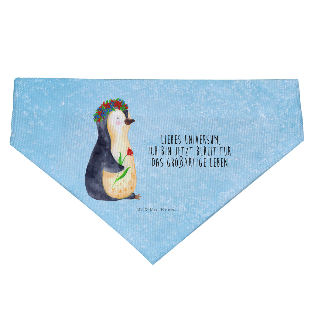 Hundehalstuch L Pinguin Blumenkranz Hundehalstuch, Halstuch, Hunde, Tuch, groß, große Hunde, Pinguin, Pinguine, Blumenkranz, Universum, Leben, Wünsche, Ziele, Lebensziele, Motivation, Lebenslust, Liebeskummer, Geschenkidee