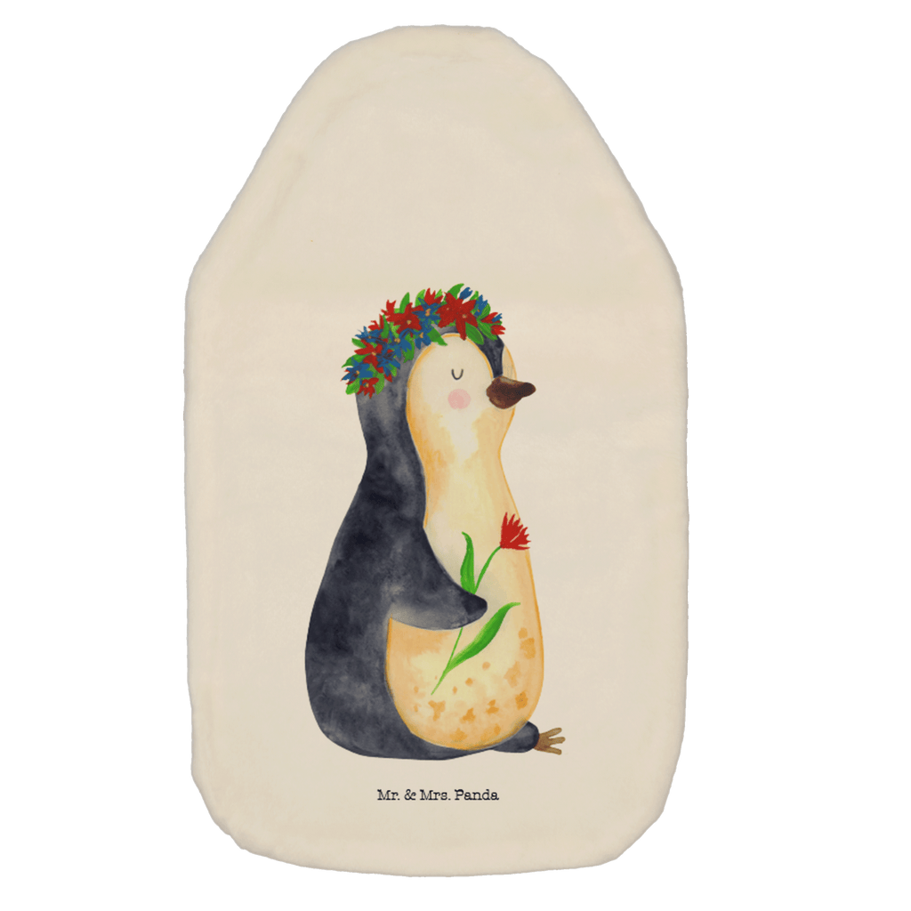 Wärmflasche Pinguin Blumenkranz Wärmekissen, Kinderwärmflasche, Körnerkissen, Wärmflaschenbezug, Wärmflasche mit Bezug, Pinguin, Pinguine, Blumenkranz, Universum, Leben, Wünsche, Ziele, Lebensziele, Motivation, Lebenslust, Liebeskummer, Geschenkidee