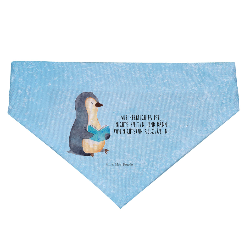 Hundehalstuch M Pinguin Buch Hundehalstuch, Halstuch, Hunde, Tuch, mittel, mittelgroße Hunde, Pinguin, Pinguine, Buch, Lesen, Bücherwurm, Nichtstun, Faulenzen, Ferien, Urlaub, Freizeit