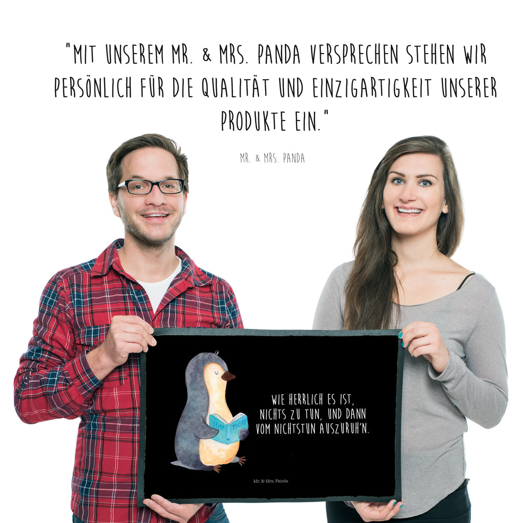 Fußmatte Pinguin Buch