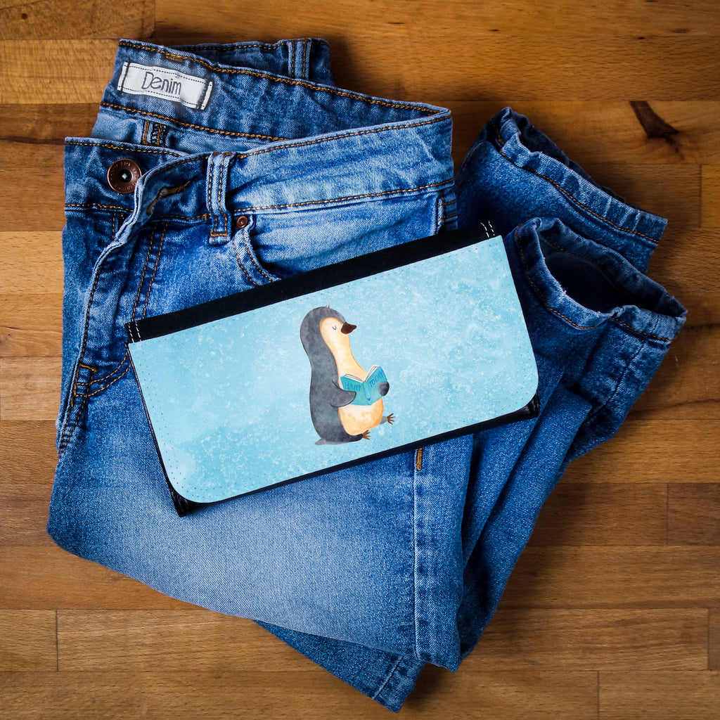 Damen Portemonnaie Pinguin Buch Portemonnaie, Portemonee, Geldbörse, Damen, Groß, XXL, Geldbeutel, Portemonnaies, Pinguin, Pinguine, Buch, Lesen, Bücherwurm, Nichtstun, Faulenzen, Ferien, Urlaub, Freizeit