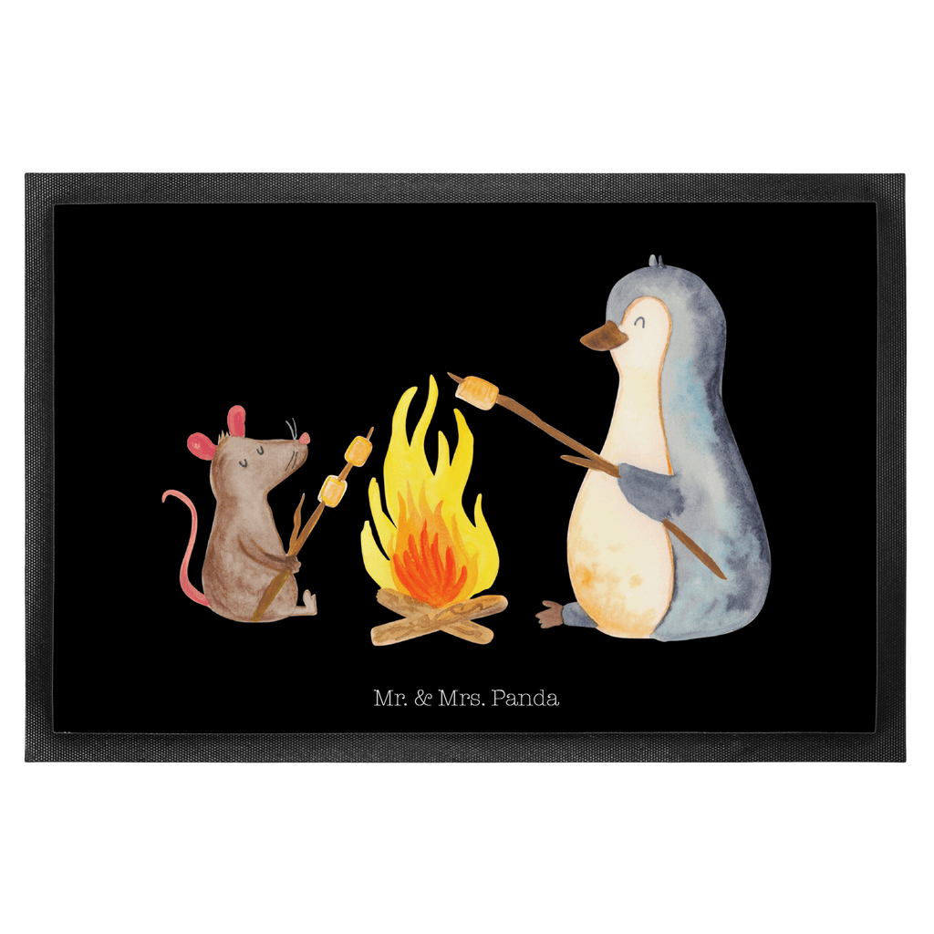 Fußmatte Pinguin Lagerfeuer Türvorleger, Schmutzmatte, Fußabtreter, Matte, Schmutzfänger, Fußabstreifer, Schmutzfangmatte, Türmatte, Motivfußmatte, Haustürmatte, Vorleger, Pinguin, Maus, Pinguine, Lagerfeuer, Leben, Arbeit, Job, Motivation, Büro, Büroalltag, Lebensspruch, Lebensmotivation, Neustart, Liebe, grillen, Feuer, Marshmallows