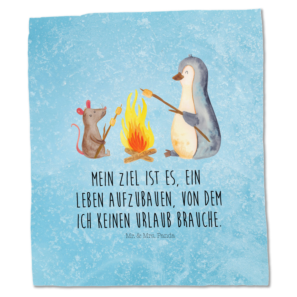 Tragetasche Pinguin Lagerfeuer Beuteltasche, Beutel, Einkaufstasche, Jutebeutel, Stoffbeutel, Pinguin, Maus, Pinguine, Lagerfeuer, Leben, Arbeit, Job, Motivation, Büro, Büroalltag, Lebensspruch, Lebensmotivation, Neustart, Liebe, grillen, Feuer, Marshmallows