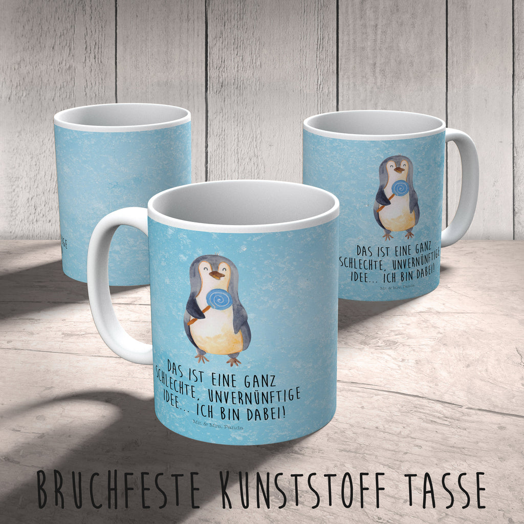 Kindertasse Pinguin Lolli Kunststoff Tasse, Kindergarten, Tasse, Trinkbecher, Camping Becher, Kaffeetasse, Kunststoffbecher, Kindergartenbecher, Outdoorgeschirr, Kunststoffgeschirr, Reisebecher, Reisetasse, Kinderbecher, Pinguin, Pinguine, Lolli, Süßigkeiten, Blödsinn, Spruch, Rebell, Gauner, Ganove, Rabauke