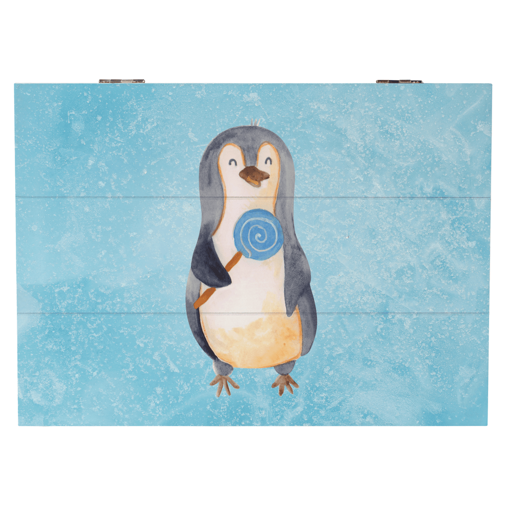 Holzkiste Pinguin Lolli Holzkiste, Kiste, Schatzkiste, Truhe, Schatulle, XXL, Erinnerungsbox, Erinnerungskiste, Dekokiste, Aufbewahrungsbox, Pinguin, Pinguine, Lolli, Süßigkeiten, Blödsinn, Spruch, Rebell, Gauner, Ganove, Rabauke
