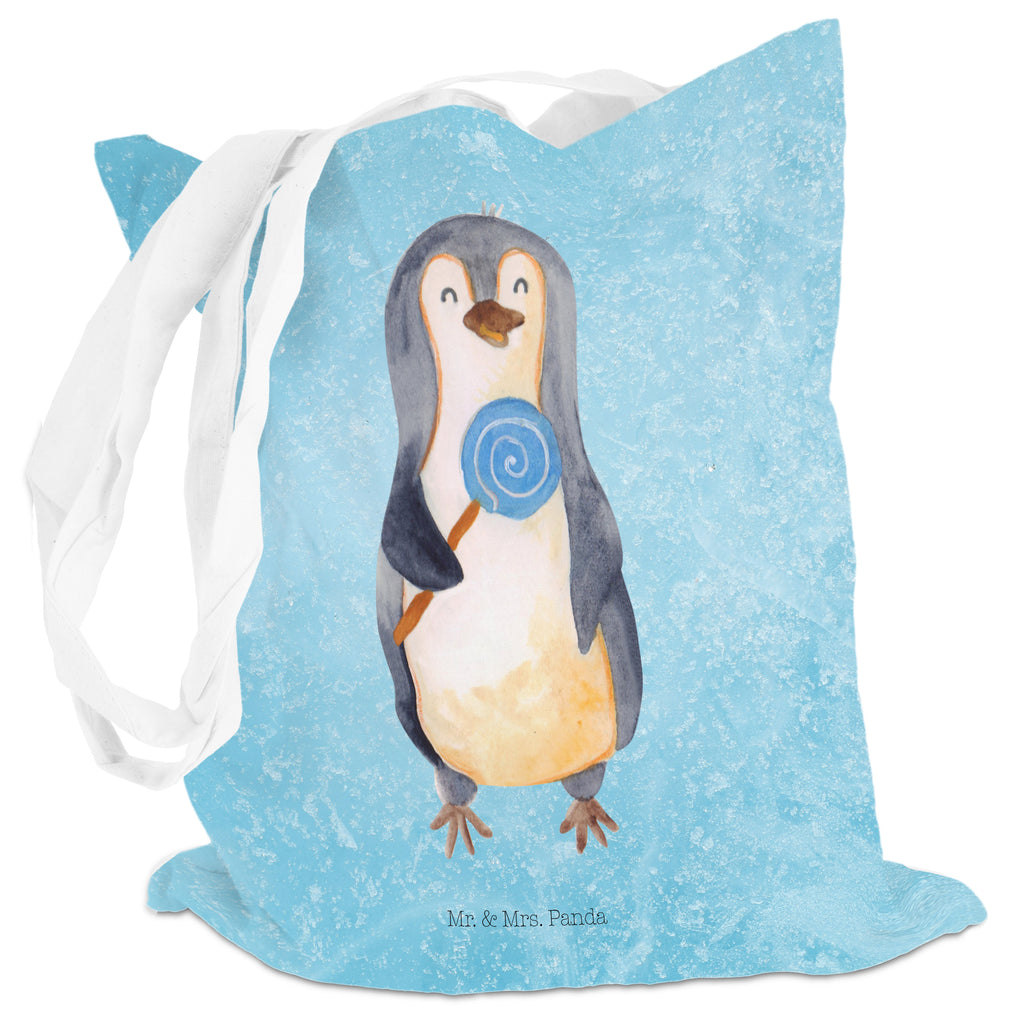 Tragetasche Pinguin Lolli Beuteltasche, Beutel, Einkaufstasche, Jutebeutel, Stoffbeutel, Pinguin, Pinguine, Lolli, Süßigkeiten, Blödsinn, Spruch, Rebell, Gauner, Ganove, Rabauke