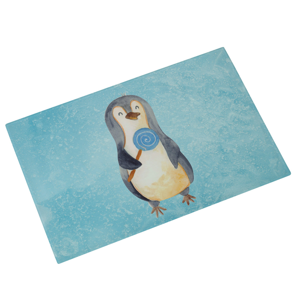 XL Glas Schneidbrett Pinguin Lolli Glasschneidebrett, Schneidebrett, Frühstücksbrett, Küche, Pinguin, Pinguine, Lolli, Süßigkeiten, Blödsinn, Spruch, Rebell, Gauner, Ganove, Rabauke