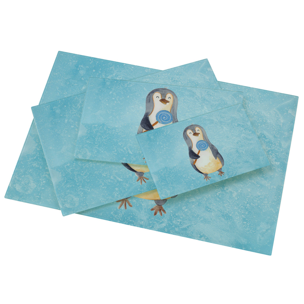 XL Glas Schneidbrett Pinguin Lolli Glasschneidebrett, Schneidebrett, Frühstücksbrett, Küche, Pinguin, Pinguine, Lolli, Süßigkeiten, Blödsinn, Spruch, Rebell, Gauner, Ganove, Rabauke
