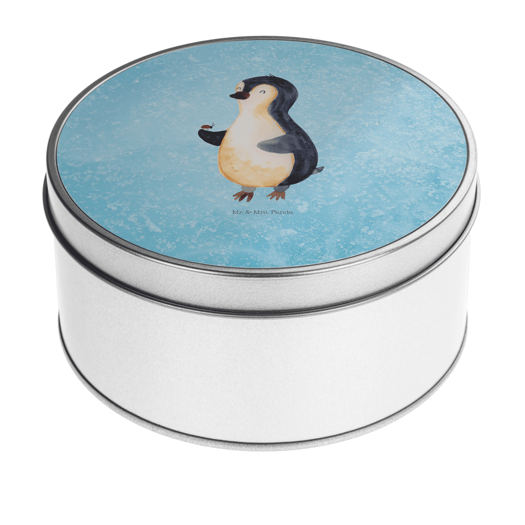 Blechdose rund Pinguin Marienkäfer Metalldose, Keksdose, Dose, Vorratsdose, Geschenkbox, Pinguin, Pinguine, Marienkäfer, Liebe, Wunder, Glück, Freude, Lebensfreude
