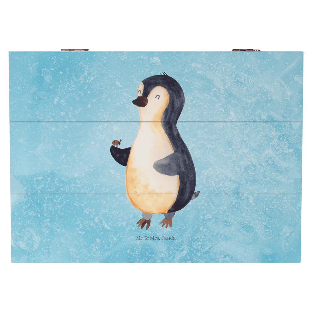 Holzkiste Pinguin Marienkäfer Holzkiste, Kiste, Schatzkiste, Truhe, Schatulle, XXL, Erinnerungsbox, Erinnerungskiste, Dekokiste, Aufbewahrungsbox, Pinguin, Pinguine, Marienkäfer, Liebe, Wunder, Glück, Freude, Lebensfreude
