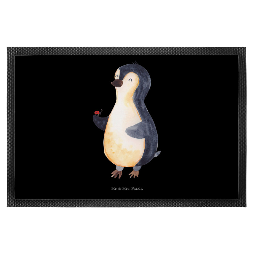 Fußmatte Pinguin Marienkäfer Türvorleger, Schmutzmatte, Fußabtreter, Matte, Schmutzfänger, Fußabstreifer, Schmutzfangmatte, Türmatte, Motivfußmatte, Haustürmatte, Vorleger, Pinguin, Pinguine, Marienkäfer, Liebe, Wunder, Glück, Freude, Lebensfreude