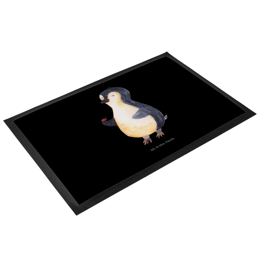 Fußmatte Pinguin Marienkäfer Türvorleger, Schmutzmatte, Fußabtreter, Matte, Schmutzfänger, Fußabstreifer, Schmutzfangmatte, Türmatte, Motivfußmatte, Haustürmatte, Vorleger, Pinguin, Pinguine, Marienkäfer, Liebe, Wunder, Glück, Freude, Lebensfreude