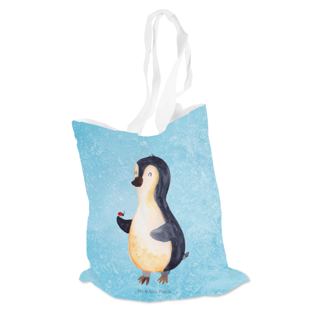 Tragetasche Pinguin Marienkäfer Beuteltasche, Beutel, Einkaufstasche, Jutebeutel, Stoffbeutel, Pinguin, Pinguine, Marienkäfer, Liebe, Wunder, Glück, Freude, Lebensfreude