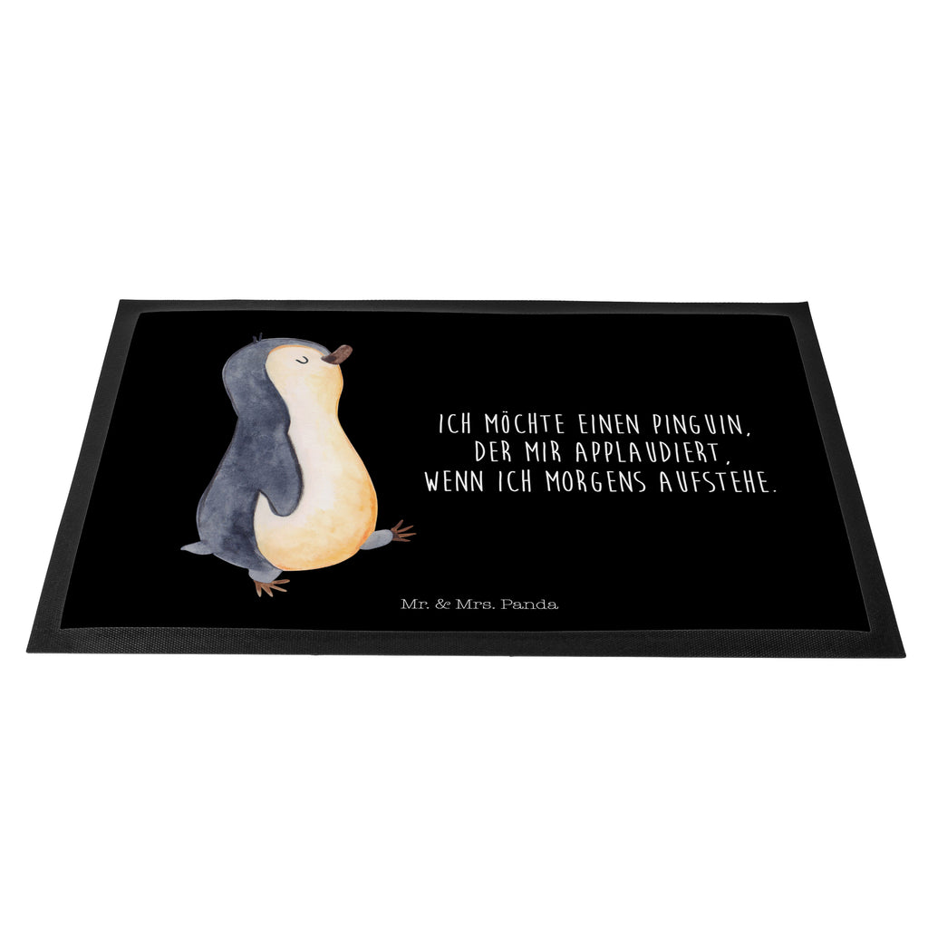 Fußmatte Pinguin marschierend Türvorleger, Schmutzmatte, Fußabtreter, Matte, Schmutzfänger, Fußabstreifer, Schmutzfangmatte, Türmatte, Motivfußmatte, Haustürmatte, Vorleger, Pinguin, Pinguine, Frühaufsteher, Langschläfer, Bruder, Schwester, Familie