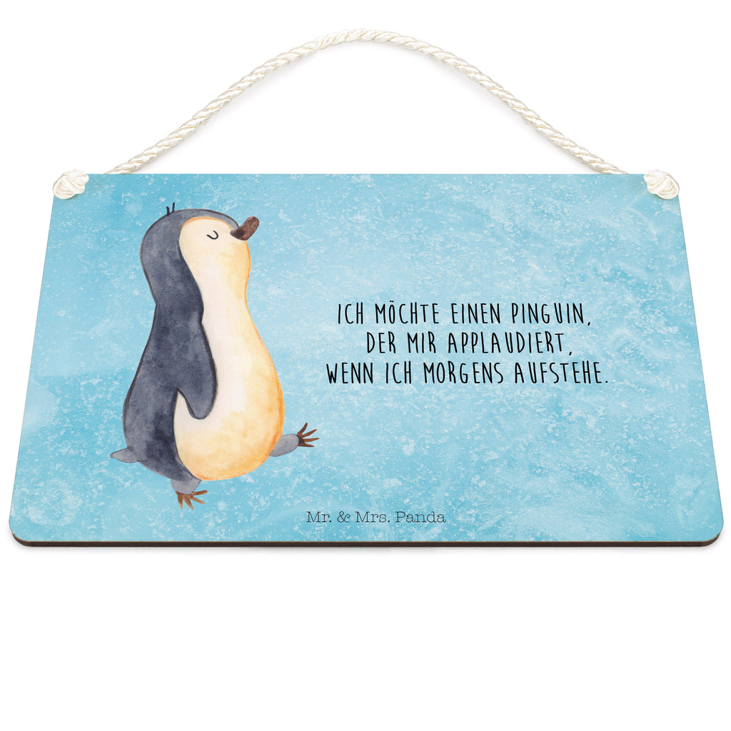 Deko Schild Pinguin marschierend Dekoschild, Deko Schild, Schild, Tür Schild, Türschild, Holzschild, Wandschild, Wanddeko, Pinguin, Pinguine, Frühaufsteher, Langschläfer, Bruder, Schwester, Familie