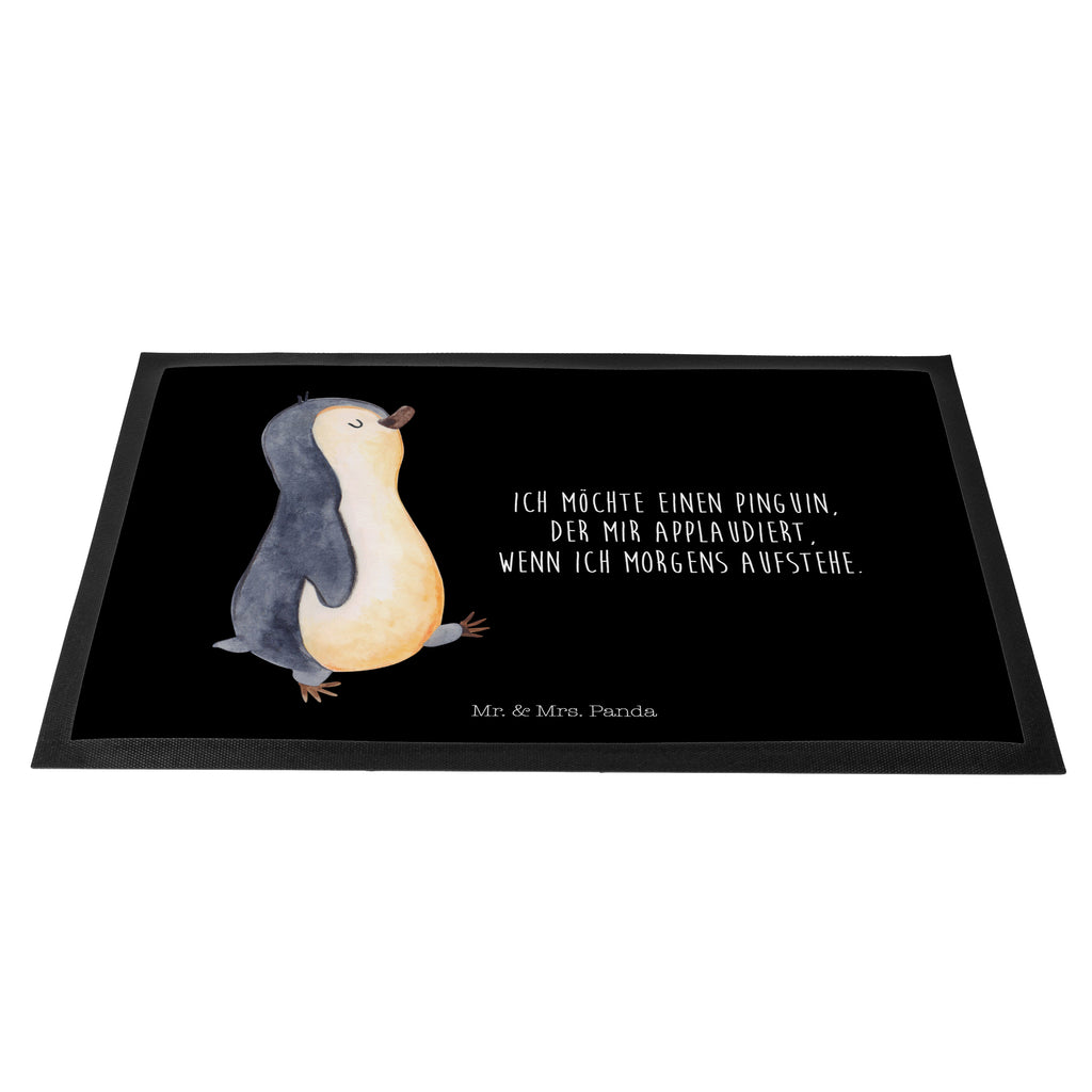 Fußmatte Pinguin marschierend Türvorleger, Schmutzmatte, Fußabtreter, Matte, Schmutzfänger, Fußabstreifer, Schmutzfangmatte, Türmatte, Motivfußmatte, Haustürmatte, Vorleger, Pinguin, Pinguine, Frühaufsteher, Langschläfer, Bruder, Schwester, Familie