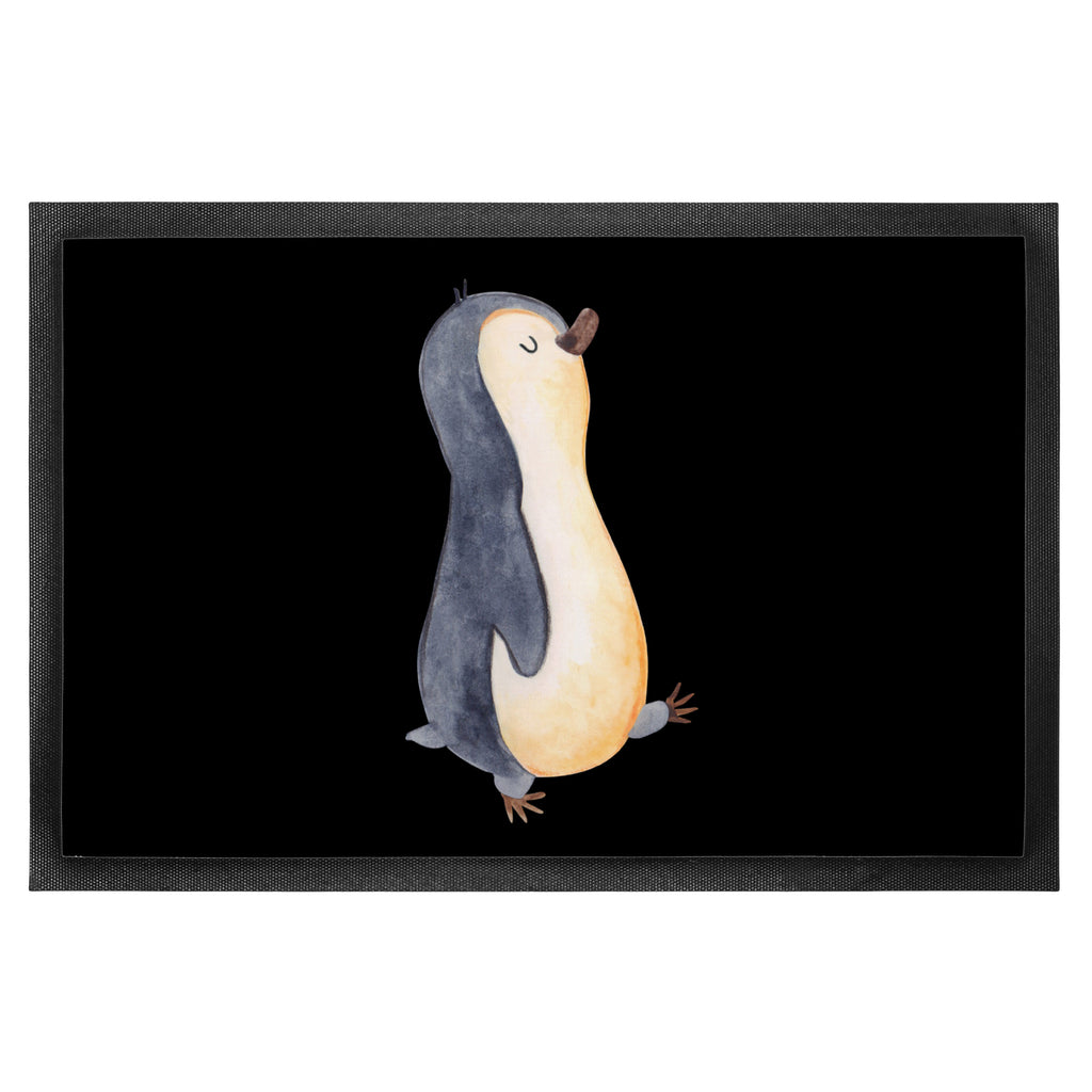 Fußmatte Pinguin marschierend Türvorleger, Schmutzmatte, Fußabtreter, Matte, Schmutzfänger, Fußabstreifer, Schmutzfangmatte, Türmatte, Motivfußmatte, Haustürmatte, Vorleger, Pinguin, Pinguine, Frühaufsteher, Langschläfer, Bruder, Schwester, Familie