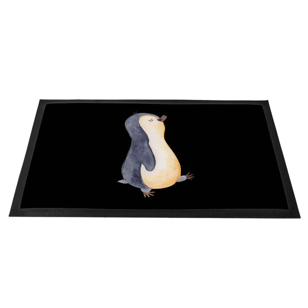 Fußmatte Pinguin marschierend Türvorleger, Schmutzmatte, Fußabtreter, Matte, Schmutzfänger, Fußabstreifer, Schmutzfangmatte, Türmatte, Motivfußmatte, Haustürmatte, Vorleger, Pinguin, Pinguine, Frühaufsteher, Langschläfer, Bruder, Schwester, Familie