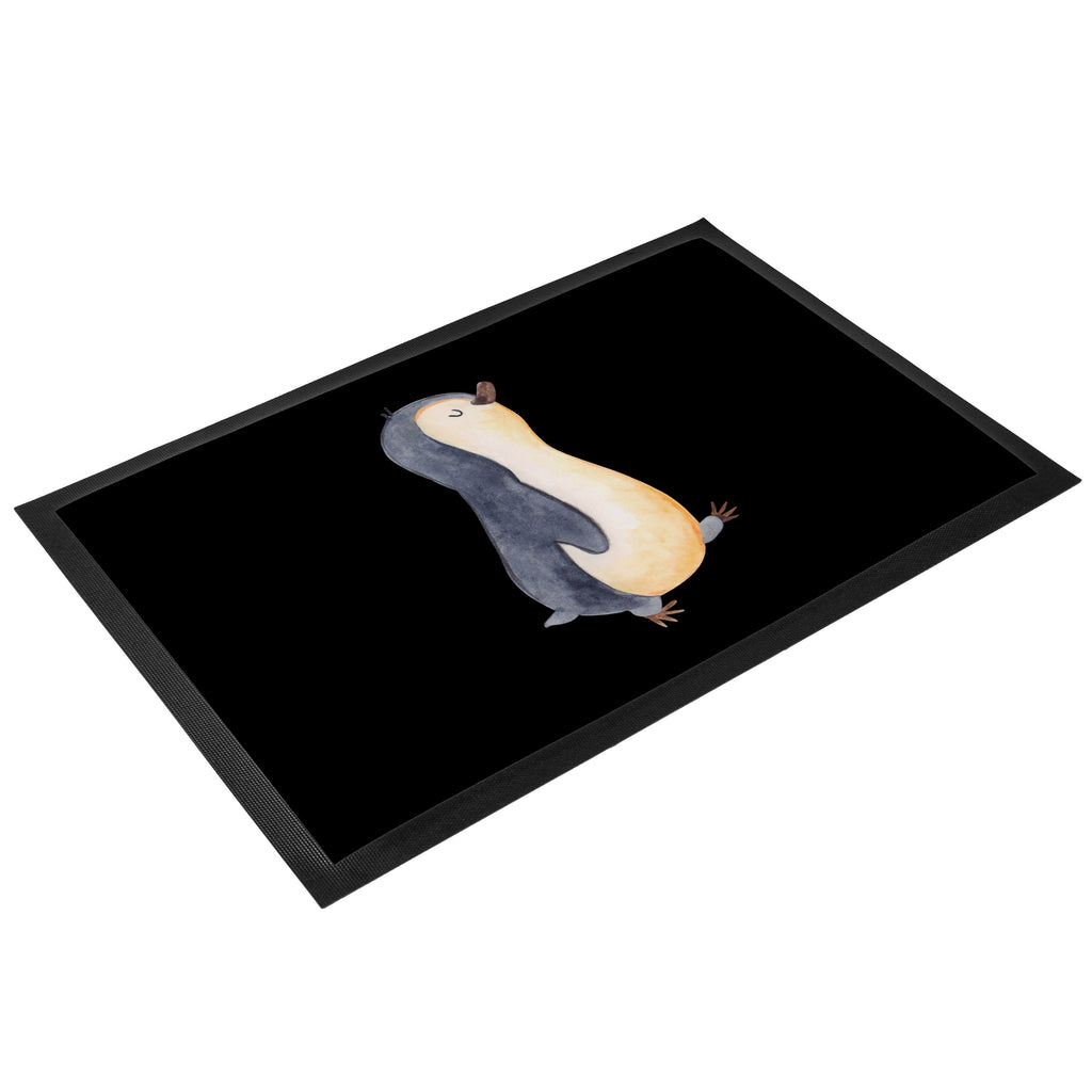 Fußmatte Pinguin marschierend Türvorleger, Schmutzmatte, Fußabtreter, Matte, Schmutzfänger, Fußabstreifer, Schmutzfangmatte, Türmatte, Motivfußmatte, Haustürmatte, Vorleger, Pinguin, Pinguine, Frühaufsteher, Langschläfer, Bruder, Schwester, Familie