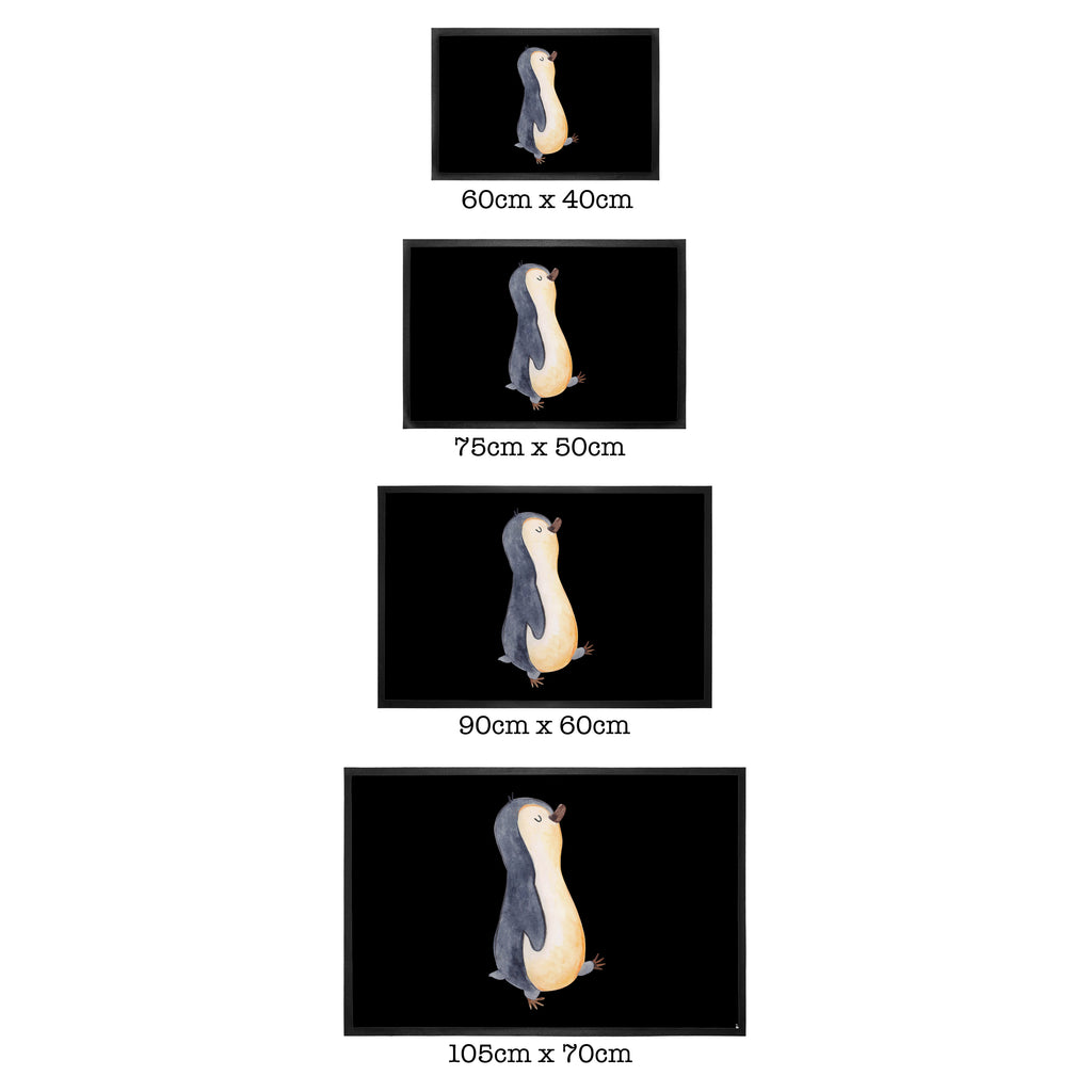 Fußmatte Pinguin marschierend Türvorleger, Schmutzmatte, Fußabtreter, Matte, Schmutzfänger, Fußabstreifer, Schmutzfangmatte, Türmatte, Motivfußmatte, Haustürmatte, Vorleger, Pinguin, Pinguine, Frühaufsteher, Langschläfer, Bruder, Schwester, Familie