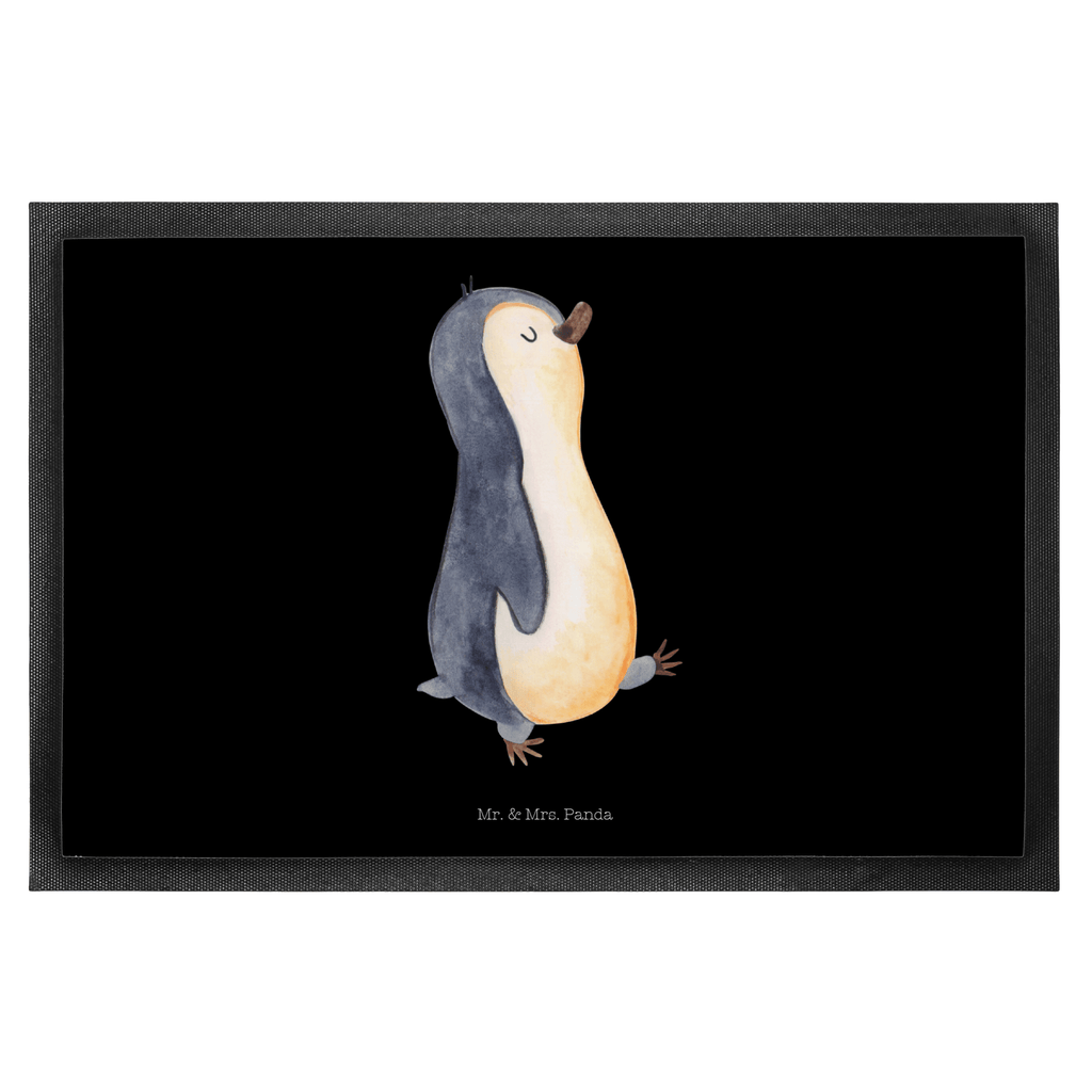 Fußmatte Pinguin marschierend Türvorleger, Schmutzmatte, Fußabtreter, Matte, Schmutzfänger, Fußabstreifer, Schmutzfangmatte, Türmatte, Motivfußmatte, Haustürmatte, Vorleger, Pinguin, Pinguine, Frühaufsteher, Langschläfer, Bruder, Schwester, Familie