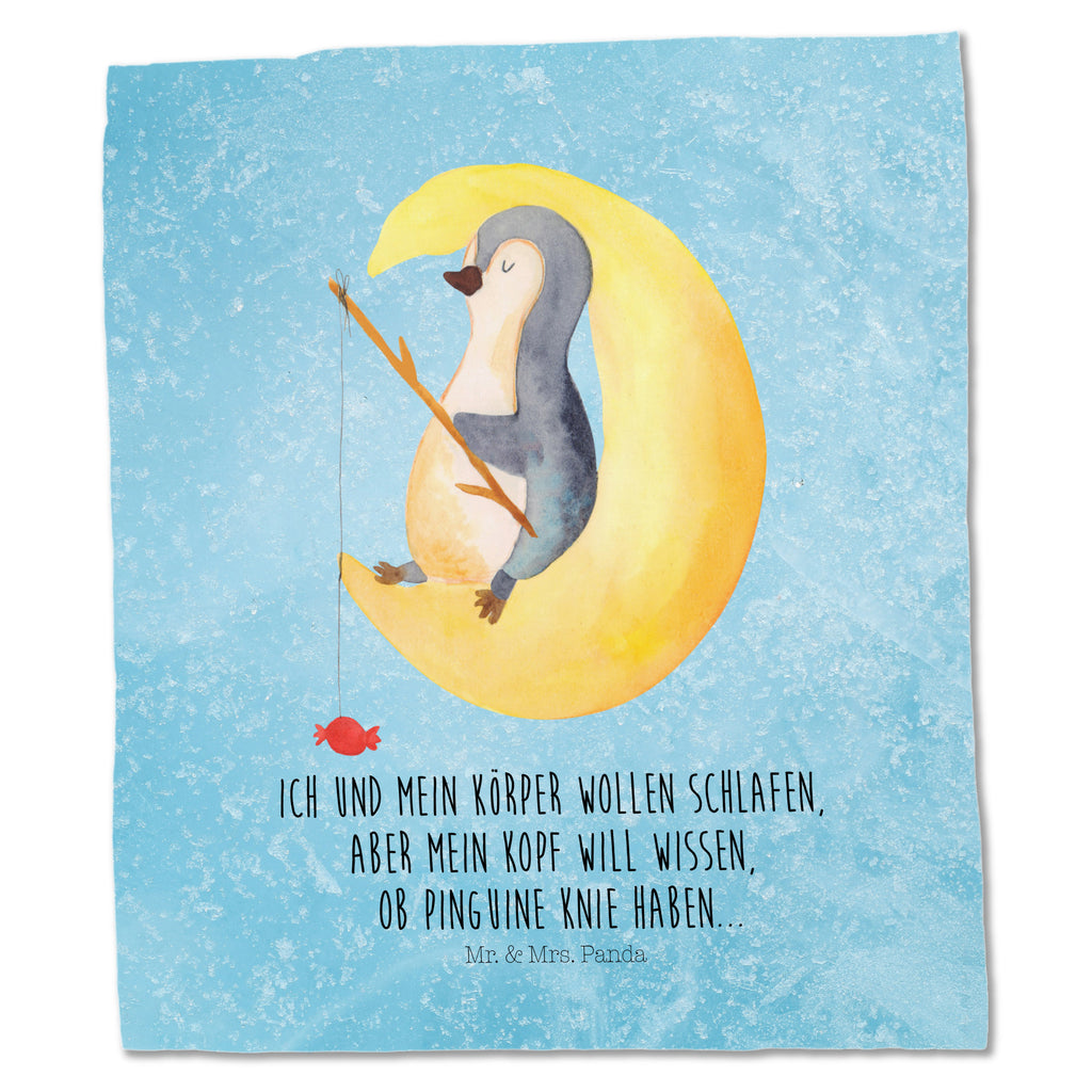 Tragetasche Pinguin Mond Beuteltasche, Beutel, Einkaufstasche, Jutebeutel, Stoffbeutel, Pinguin, Pinguine, Spruch, schlafen, Nachtruhe, Einschlafen, Schlafzimmer, Schlafstörungen, Gästezimmer