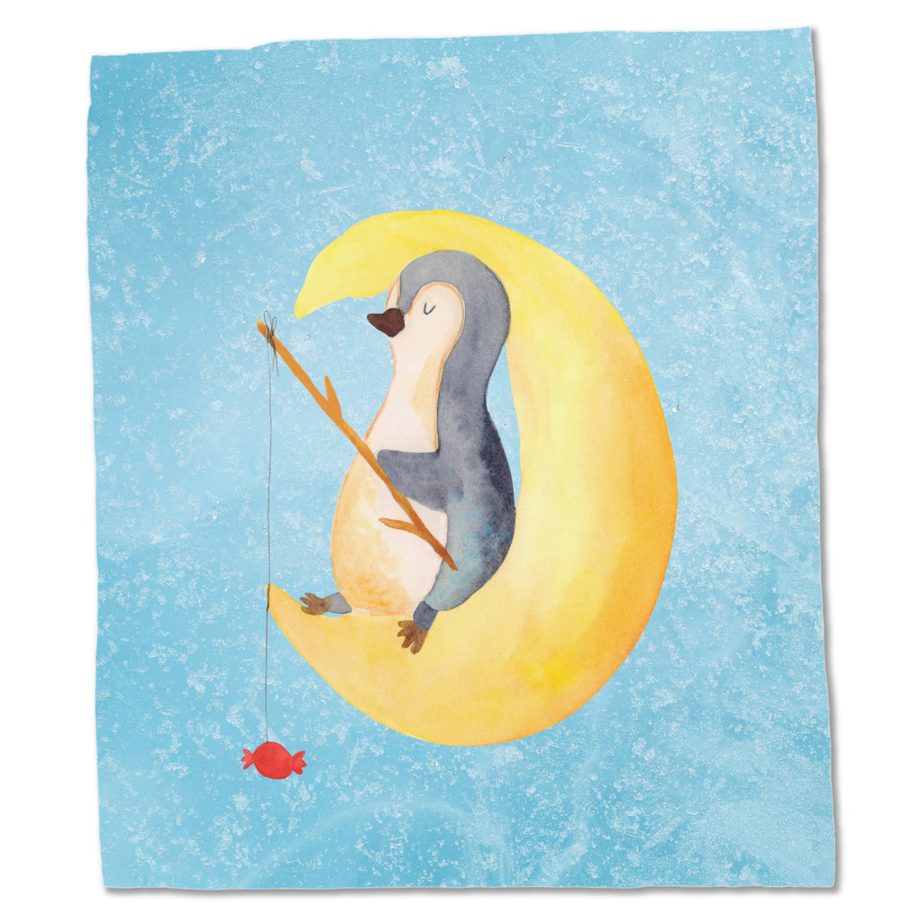 Tragetasche Pinguin Mond Beuteltasche, Beutel, Einkaufstasche, Jutebeutel, Stoffbeutel, Pinguin, Pinguine, Spruch, schlafen, Nachtruhe, Einschlafen, Schlafzimmer, Schlafstörungen, Gästezimmer
