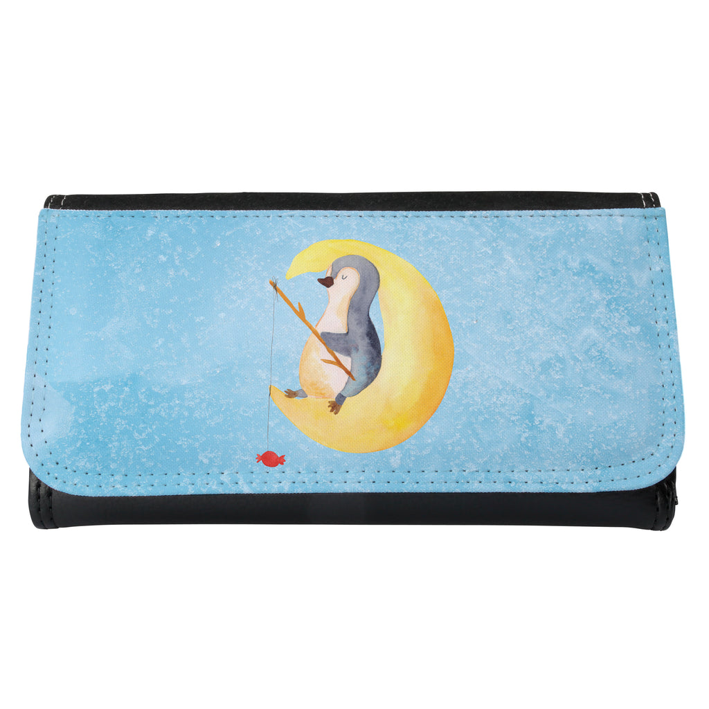Damen Portemonnaie Pinguin Mond Portemonnaie, Portemonee, Geldbörse, Damen, Groß, XXL, Geldbeutel, Portemonnaies, Pinguin, Pinguine, Spruch, schlafen, Nachtruhe, Einschlafen, Schlafzimmer, Schlafstörungen, Gästezimmer