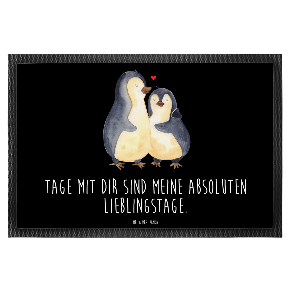 Fußmatte Pinguin umarmend Türvorleger, Schmutzmatte, Fußabtreter, Matte, Schmutzfänger, Fußabstreifer, Schmutzfangmatte, Türmatte, Motivfußmatte, Haustürmatte, Vorleger, Pinguin, Liebe, Liebespaar, Liebesbeweis, Liebesgeschenk, Verlobung, Jahrestag, Hochzeitstag, Hochzeit, Hochzeitsgeschenk