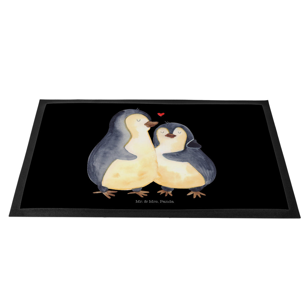 Fußmatte Pinguin umarmend Türvorleger, Schmutzmatte, Fußabtreter, Matte, Schmutzfänger, Fußabstreifer, Schmutzfangmatte, Türmatte, Motivfußmatte, Haustürmatte, Vorleger, Pinguin, Liebe, Liebespaar, Liebesbeweis, Liebesgeschenk, Verlobung, Jahrestag, Hochzeitstag, Hochzeit, Hochzeitsgeschenk